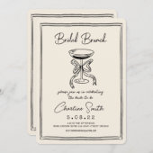 手書き手書きファンキーブライダルブランチ 招待状 (正面/裏面)