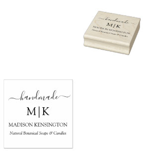 手書き手書きモノグラムまたはロゴラベルの追加 ラバースタンプ