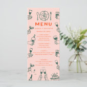 手書き手書きレトロ結婚のメニュー メニュー (スタンド正面)