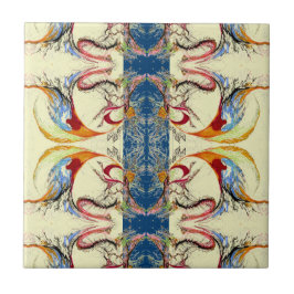 手書き抽象芸術パターン タイル