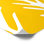 手書き抽象芸術フローラのシームレスなパターン ポスター (角)