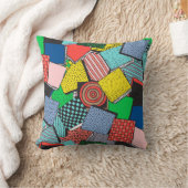 手書き抽象芸術ブロックテクスチャ クッション (ブランケット)