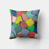 手書き抽象芸術ブロックテクスチャ クッション (裏面)