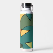 手書き抽象芸術ヴィンテージデザイン ウォーターボトル (背面)