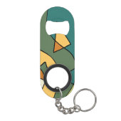 手書き抽象芸術ヴィンテージデザイン キーホルダー栓抜き (裏面)