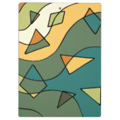 手書き抽象芸術ヴィンテージデザイン クリップボード (裏面)