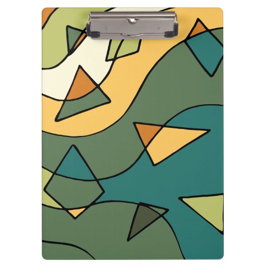 手書き抽象芸術ヴィンテージデザイン クリップボード (正面)