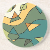 手書き抽象芸術ヴィンテージデザイン コースター (正面)
