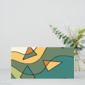 手書き抽象芸術ヴィンテージデザイン シーズンカード (スタンド正面)