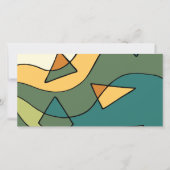 手書き抽象芸術ヴィンテージデザイン シーズンカード (正面)