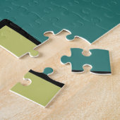 手書き抽象芸術ヴィンテージデザイン ジグソーパズル (側面)