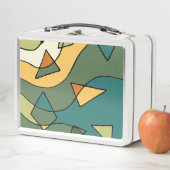 手書き抽象芸術ヴィンテージデザイン メタルランチボックス (インサイチュ)