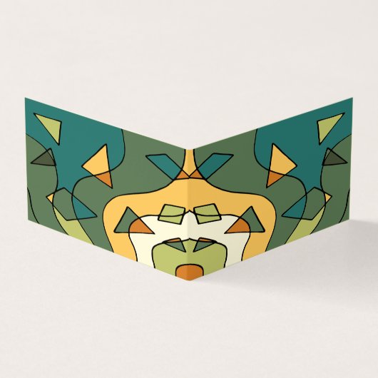 手書き抽象芸術ヴィンテージデザイン 名刺 (外部)