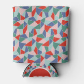 手書き抽象芸術三角形の明るい色 缶クーラー (正面)