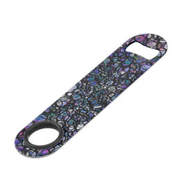 手書き抽象芸術円、青、紫、黒 スピード栓抜き