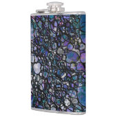 手書き抽象芸術円、青、紫、黒 フラスク (左)