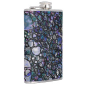 手書き抽象芸術円、青、紫、黒 フラスク (右)