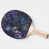 手書き抽象芸術円、青、紫、黒 卓球ラケット (横)