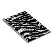 手書き抽象芸術2色ゼブラストライプ反復色 ノートブック (右側)