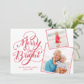 手書き文字と明メリーるいクリスマスのスナップショット シーズンカード (スタンド正面)