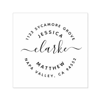 手書き文字のカップル結婚したのアドレス セルフインキングスタンプ