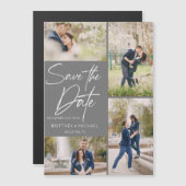 手書き文字のコラージュ日付のグレーを保存 (正面/裏面)