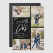 手書き文字のコラージュ日付を黒で保存 (正面/裏面)