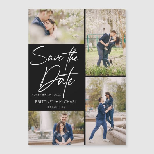 手書き文字のコラージュ日付を黒で保存 (正面)