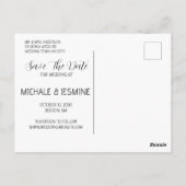 手書き文字の写真日付はがきを保存 ポストカード (裏面)