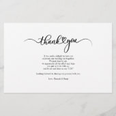 手書き文字の写真結婚のサンキューカード 便箋 (裏面)