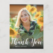 手書き文字の写真 卒業お礼 ポストカード (正面)