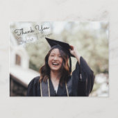 手書き文字の卒業お礼メッセージ ポストカード (正面)