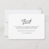 手書き文字の結婚サンキューカード ノートカード (裏面)