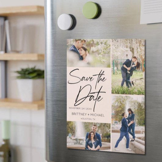 手書き文字コラージュ日付を保存赤面ピンク