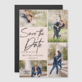 手書き文字コラージュ日付を保存赤面ピンク (正面/裏面)