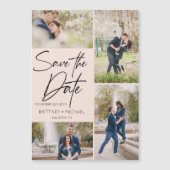 手書き文字コラージュ日付を保存赤面ピンク (正面)