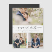 手書き文字コラージュ日付磁石を保存 (正面/裏面)