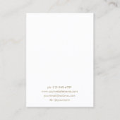 手書き文字スクリプトジュエリーイヤリングディスプレイ 名刺 (裏面)