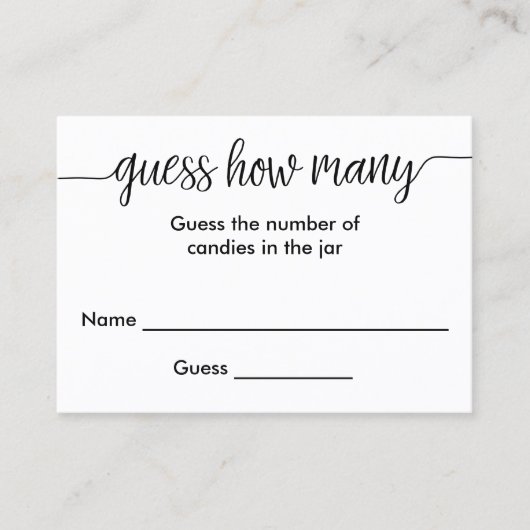 手書き文字スクリプト数を推測する 名刺 (正面)