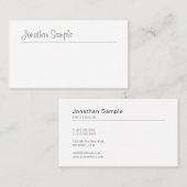 手書き文字スタイリッシュデザインミニマリストプレーン 名刺 (正面/裏面)