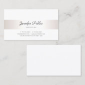 手書き文字モダンエレガントシンプルテンプレート 名刺 (正面/裏面)