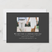 手書き文字水平写真日付の保存 招待状 (裏面)