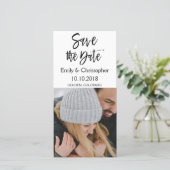 手書き文字結婚式の日付の写真を保存 セーブザデート (スタンド正面)