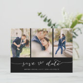 手書き文字3イメージブラック セーブザデート (スタンド正面)