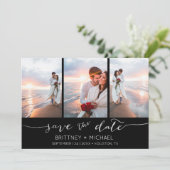 手書き文字3イメージブラック セーブザデート (スタンド正面)