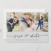 手書き文字3イメージライトグレー セーブザデート (正面)