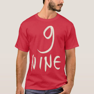 手書き文字9 Nine Tシャツ