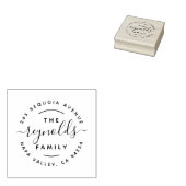 手書き文字 |ファミリ名差出人住所 ラバースタンプ (押印)