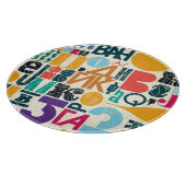 手書き文字：ヴィンテージシームレスデザイン。 カッティングボード (角)