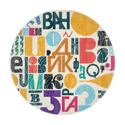 手書き文字：ヴィンテージシームレスデザイン。 カッティングボード (正面)